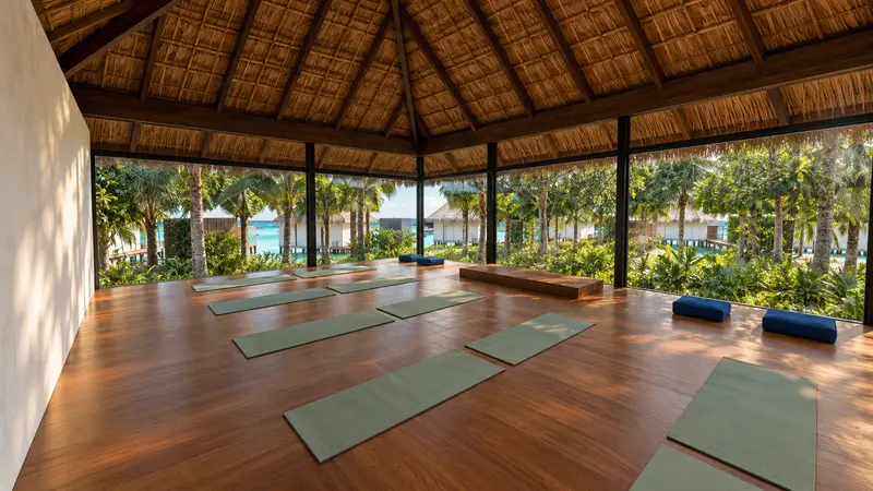 Open-air yoga pavilion